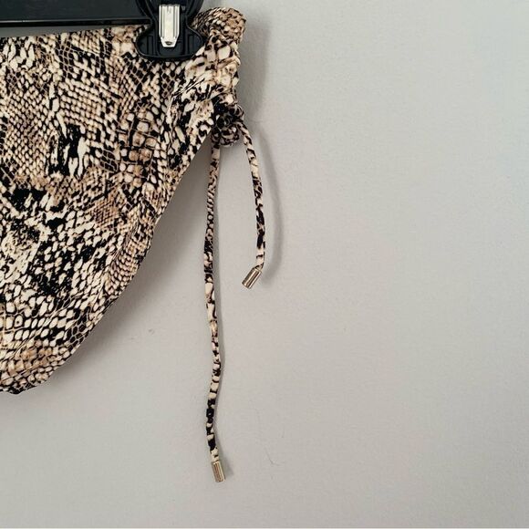 Calvin Klein Women's Standard Side Shirred SnakeSkin Bikini Swimsuit Bottom L - Picture 7 of 7